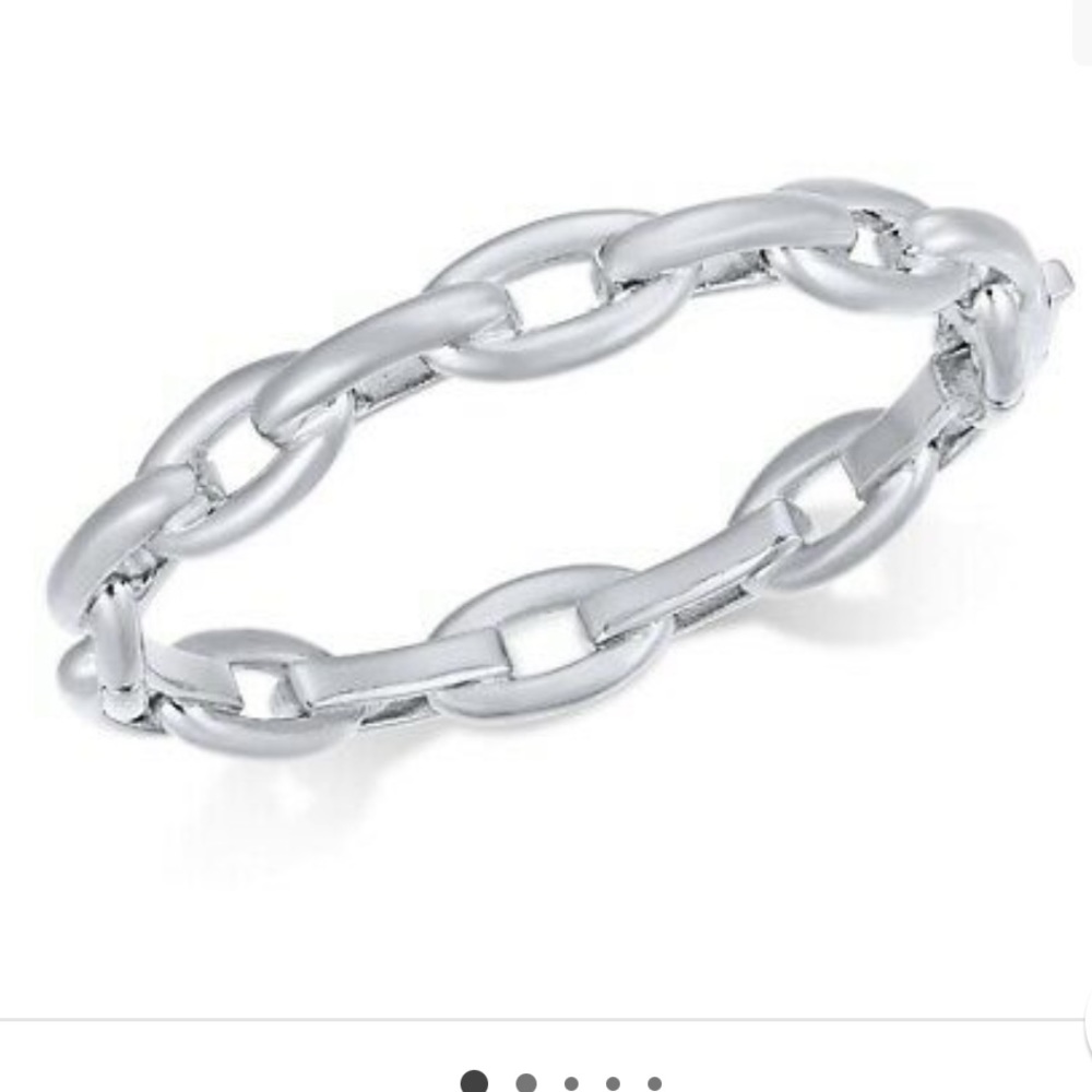 NWT KATE SPADE SILVER TONE LINK COLLAR BRACELET  CHAIN REACTION